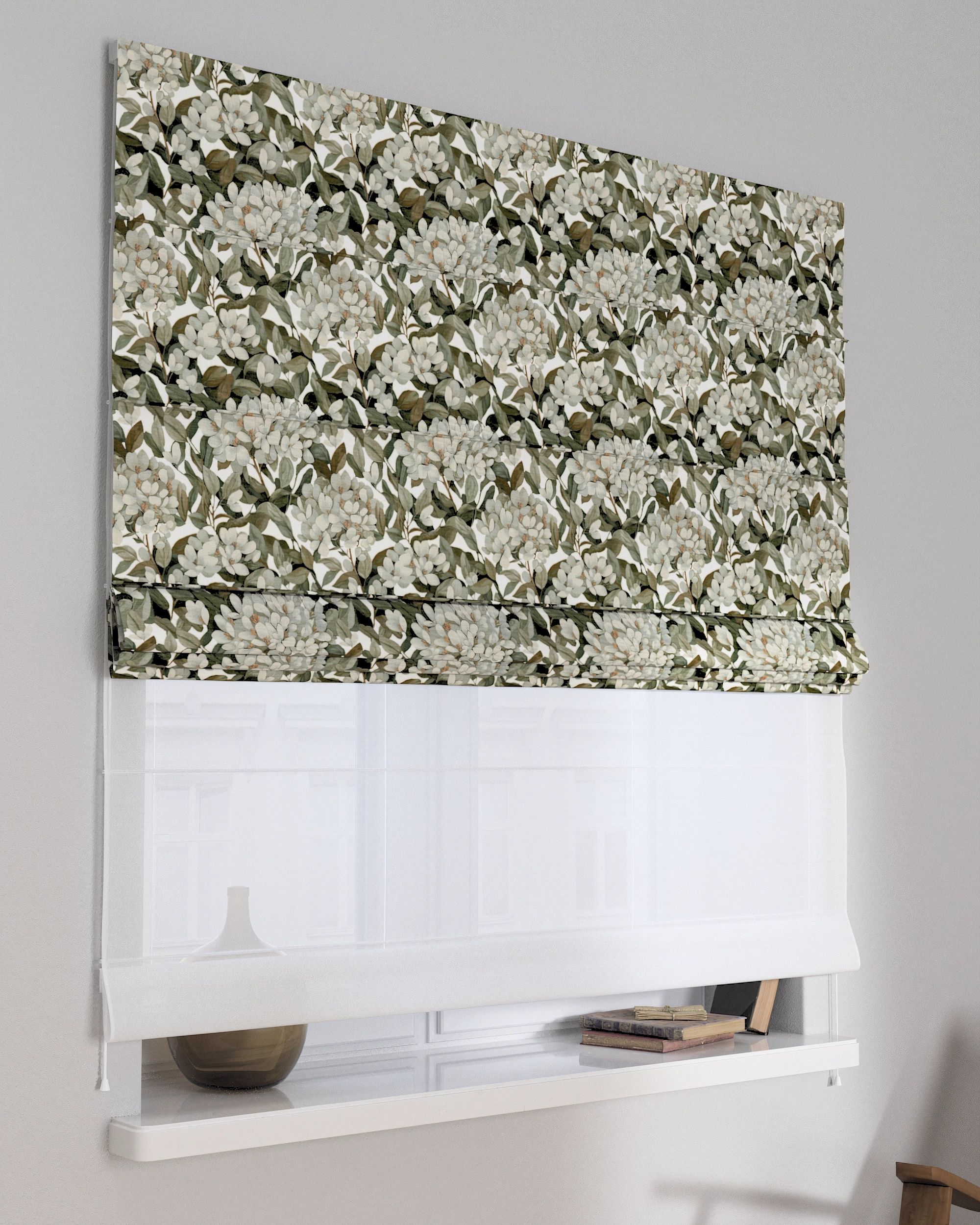 Store romain Duo couleur multicolore tissu tresse, à motifs