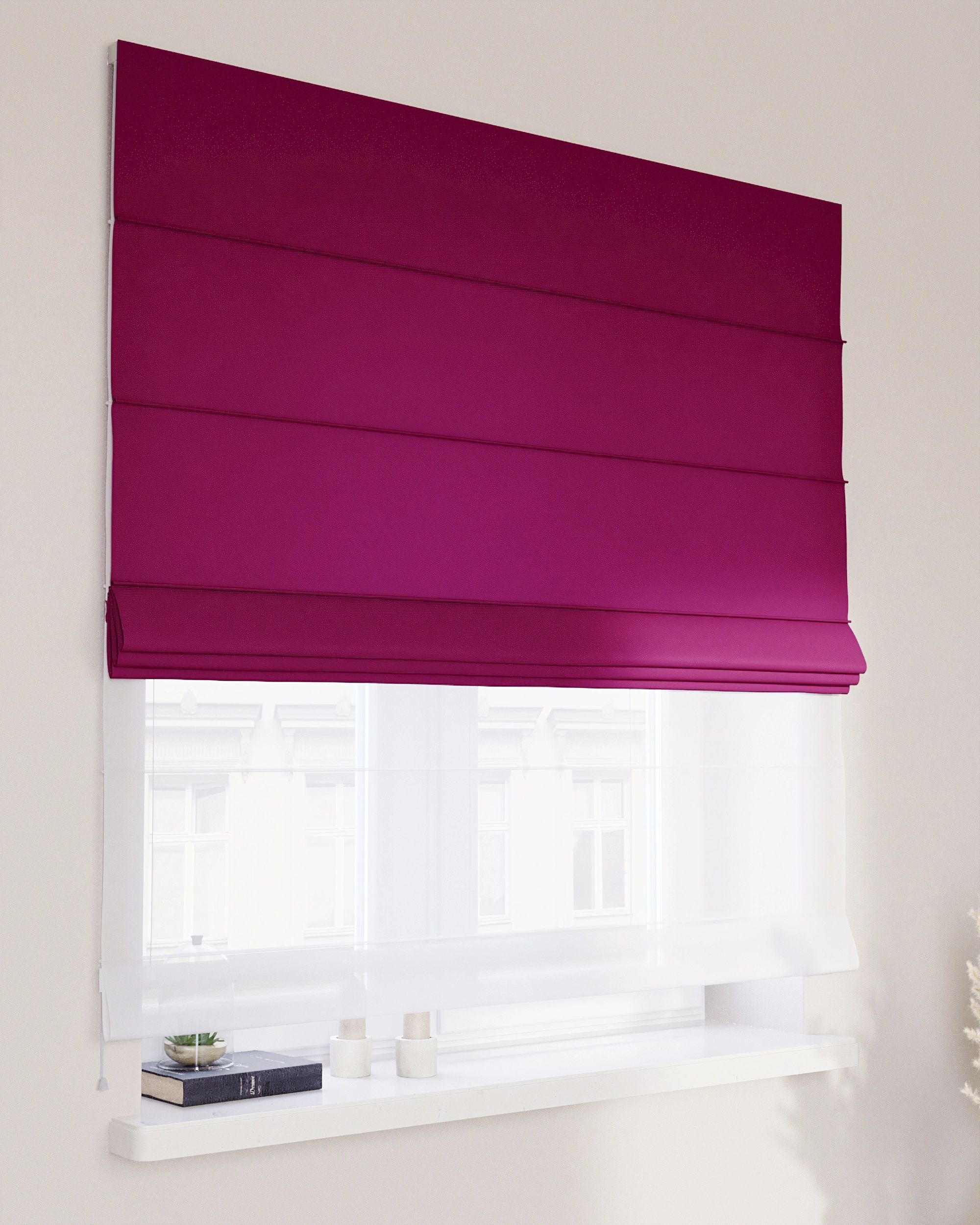 Store romain Duo couleur prune