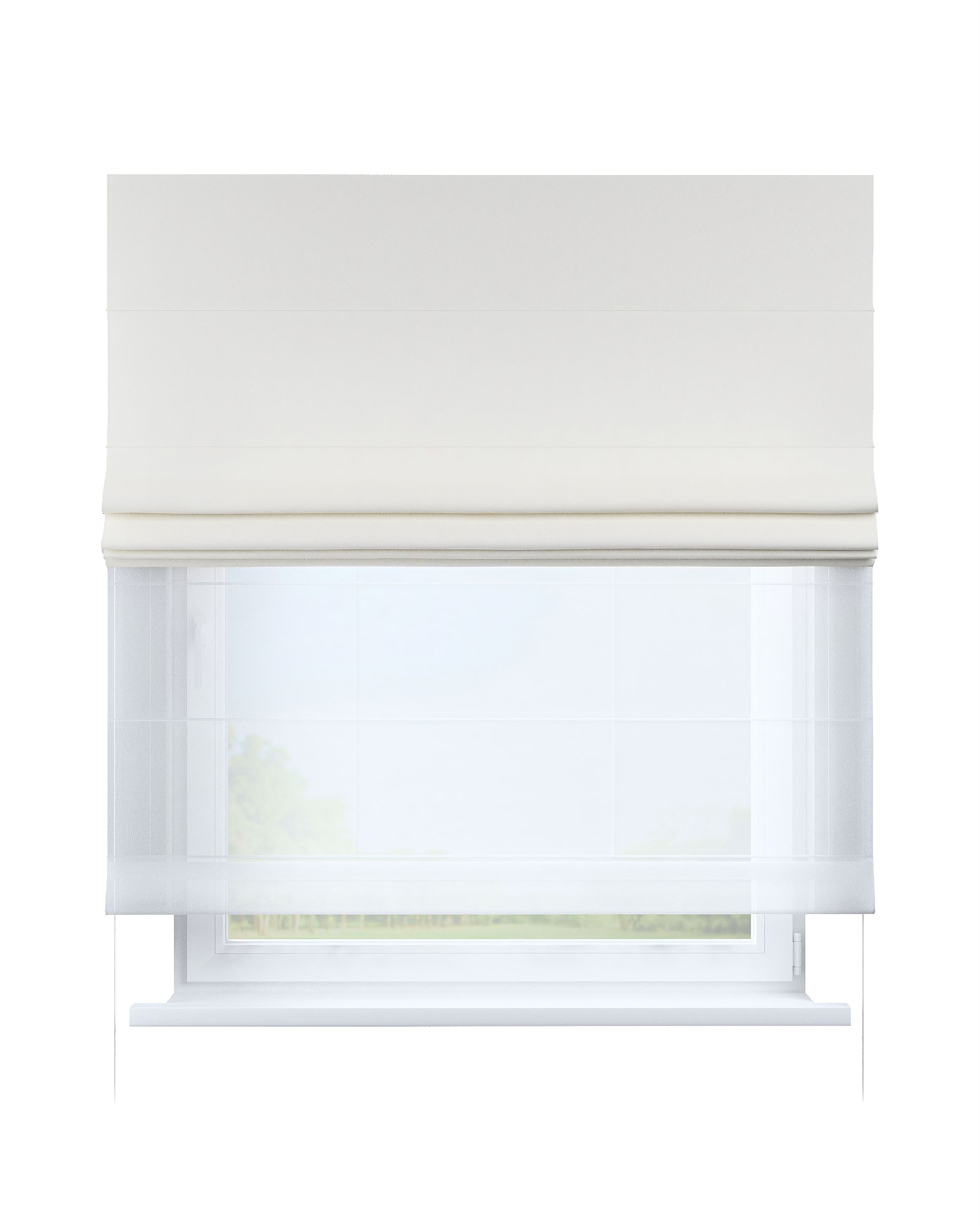 Store romain Duo couleur blanc