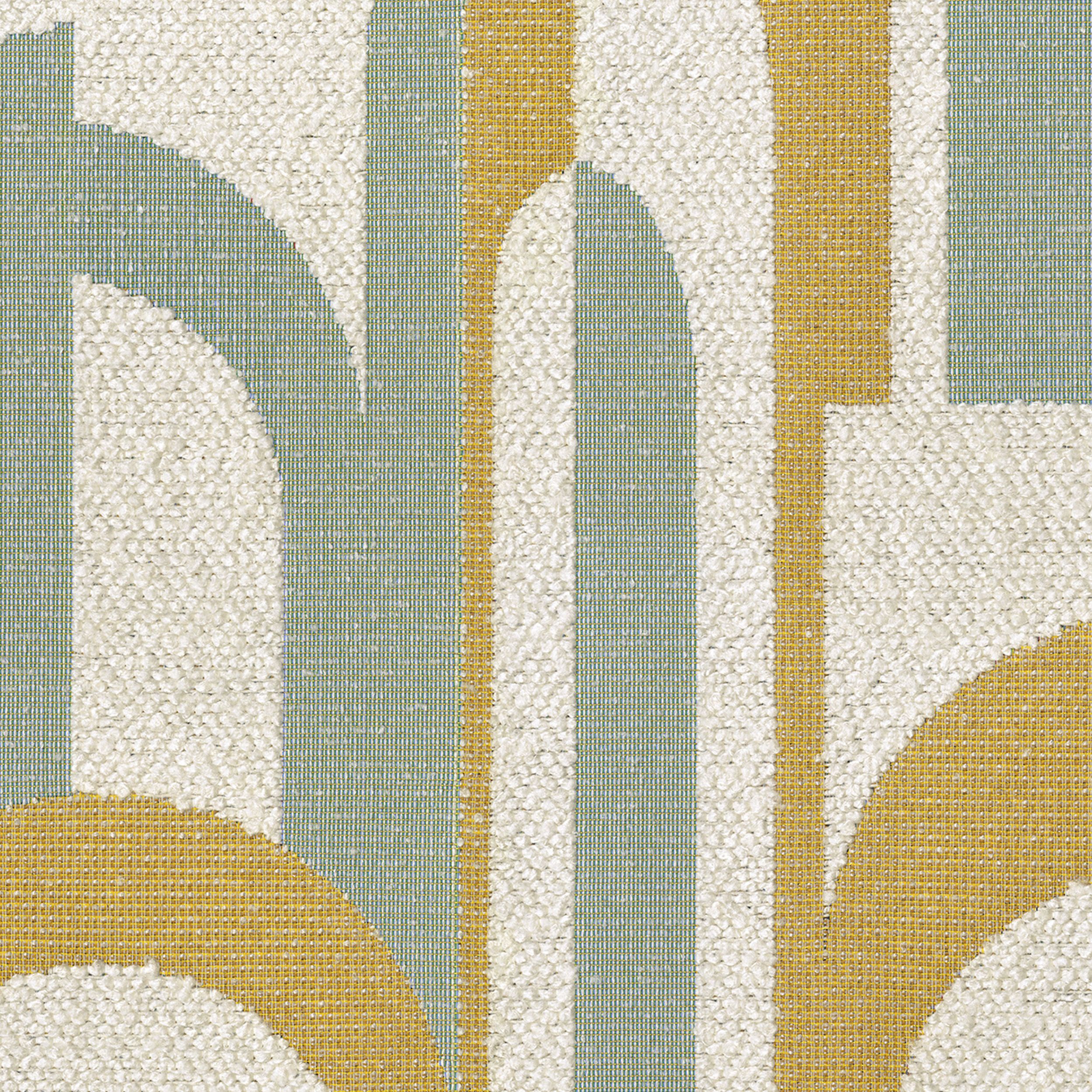 Cosy Home 144-91 motifs menthe et jaune sur fond crème