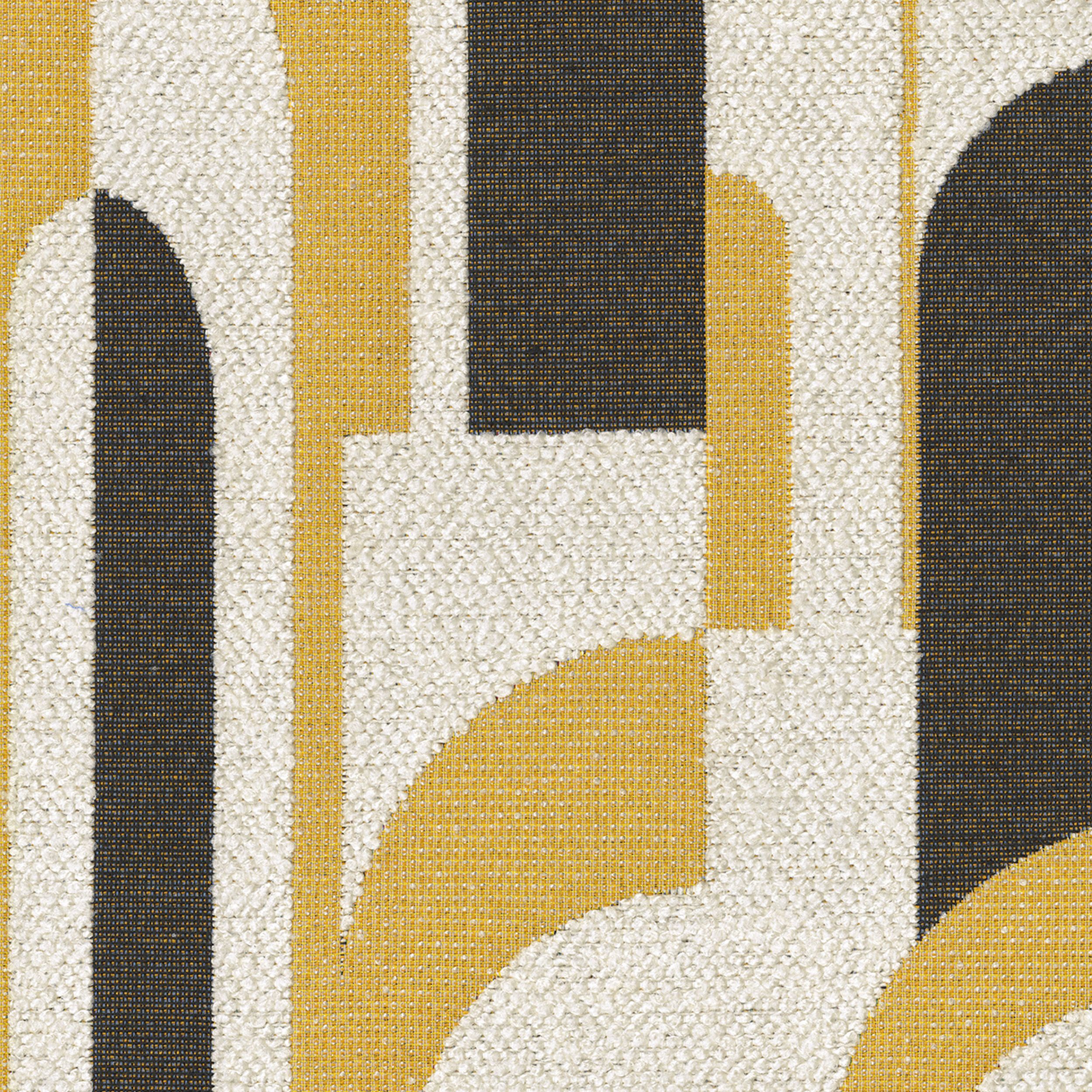 Cosy Home 145-08 motifs noir et jaune sur fond crème