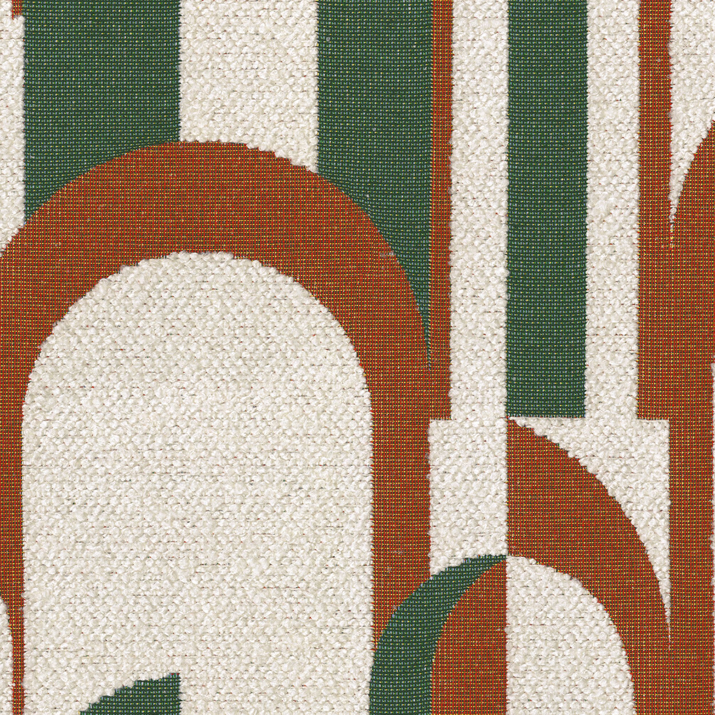 Cosy Home 145-11 motifs vert et rouge sur fond crème