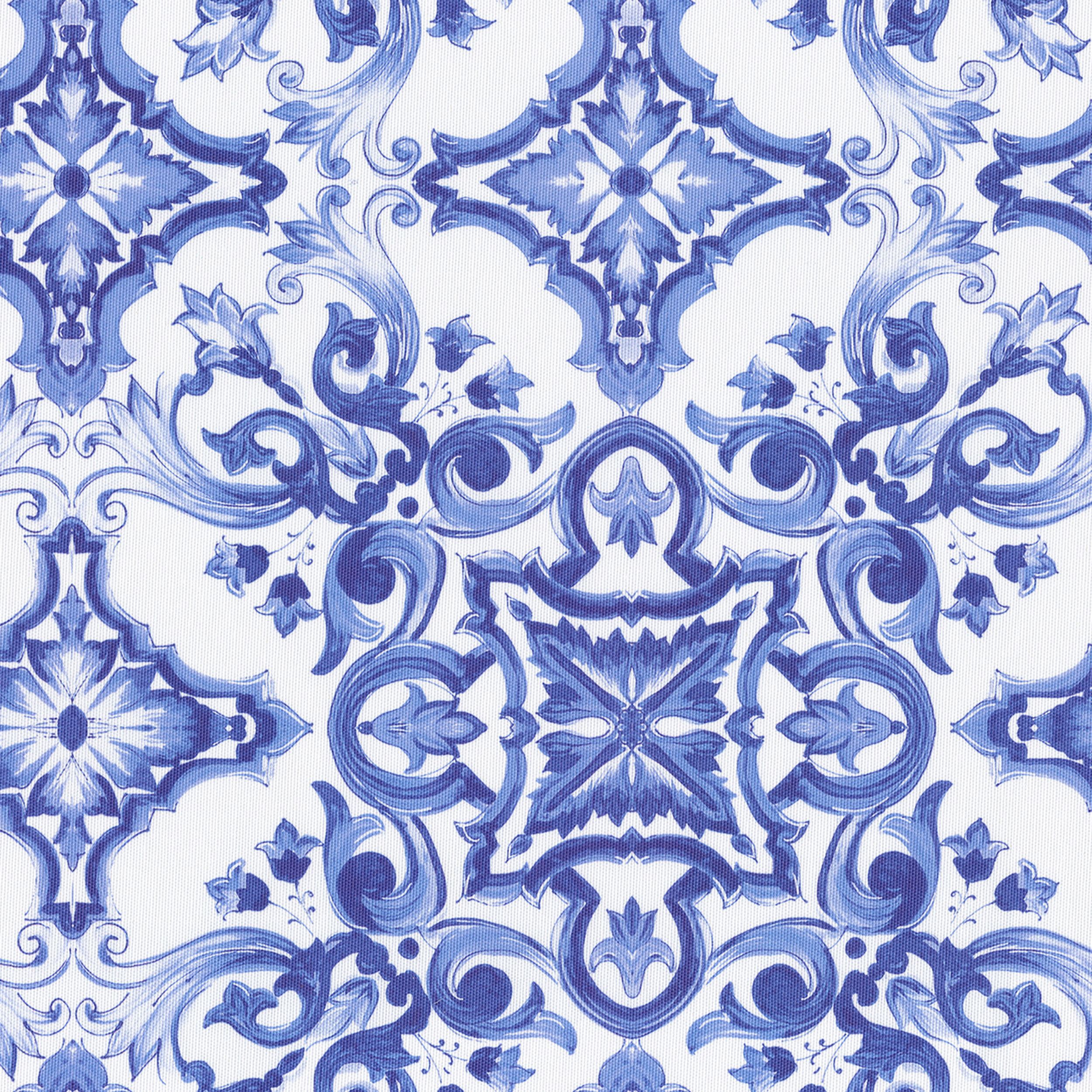 Aria 145-17 motifs bleus sur fond blanc