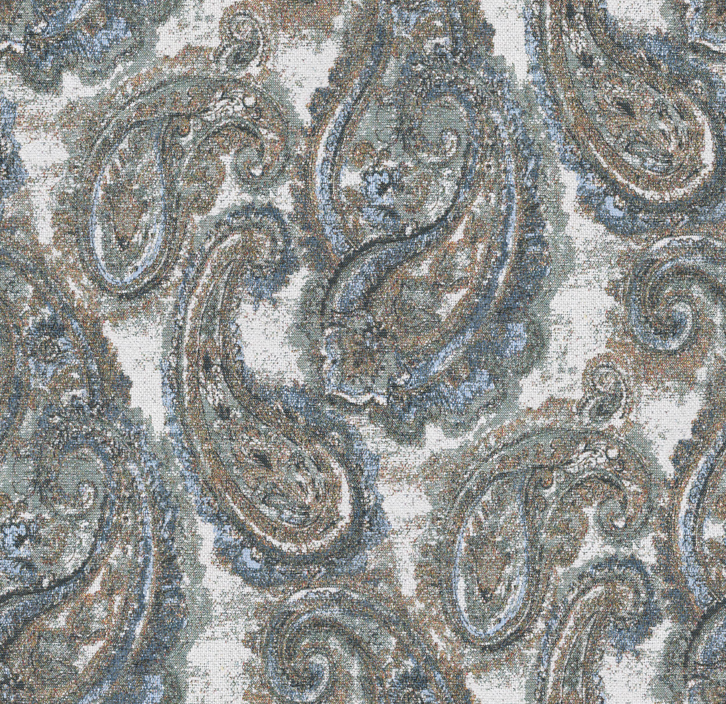 Cosy Home 145-33 paisley bleu et vert sur fond crème