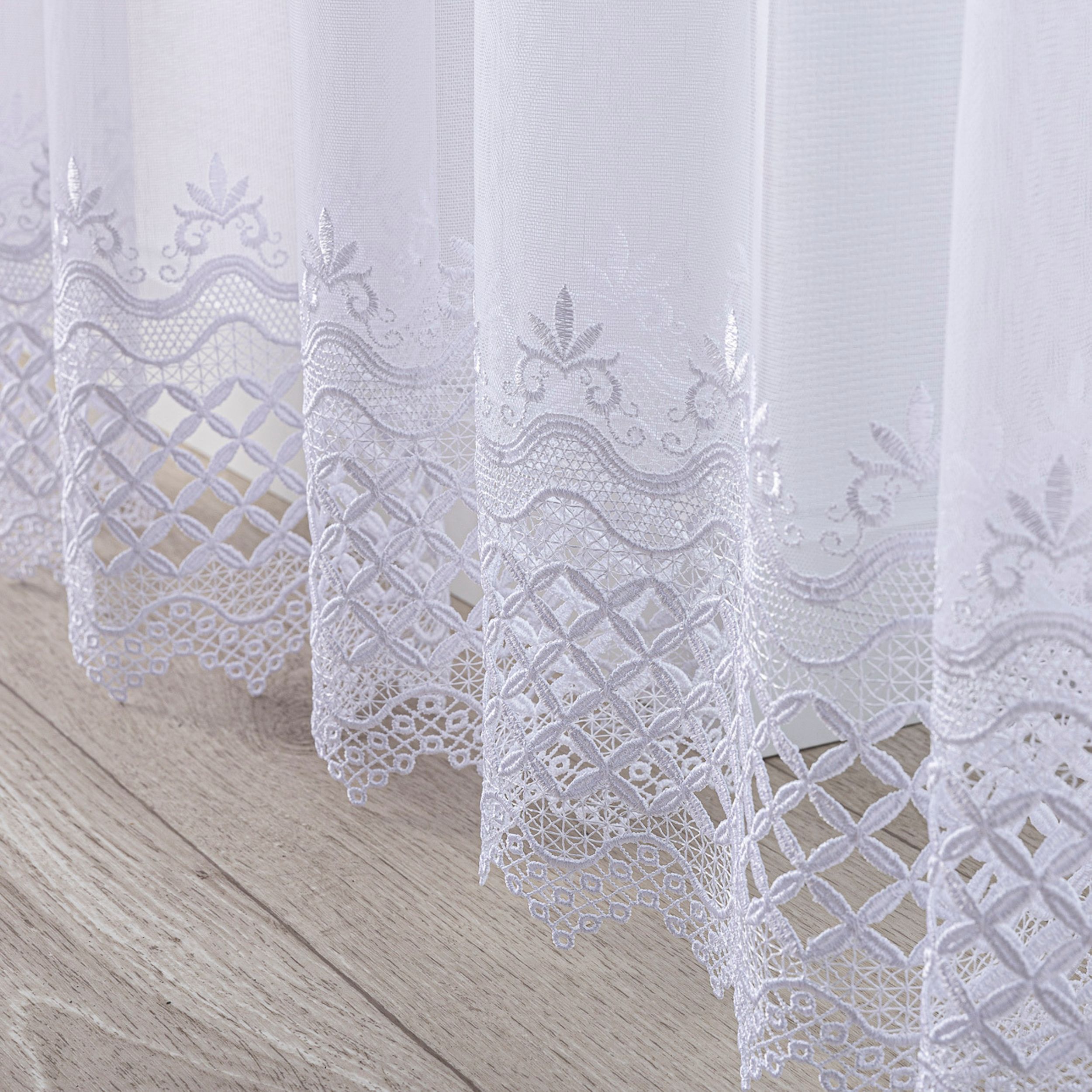 Voilages et rideaux légers 186-55 blanc avec motif