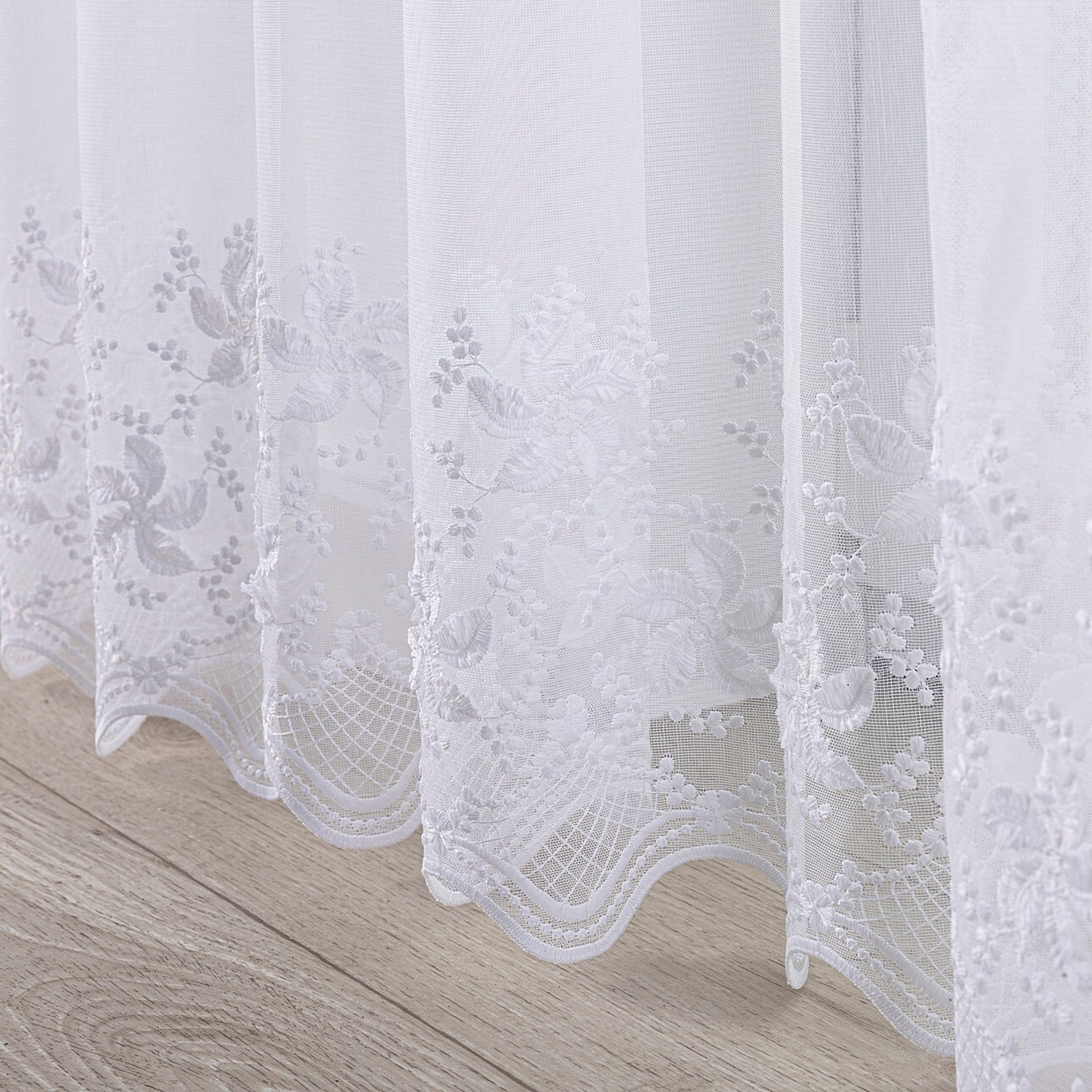 Voilages et rideaux légers 186-56 blanc avec motif