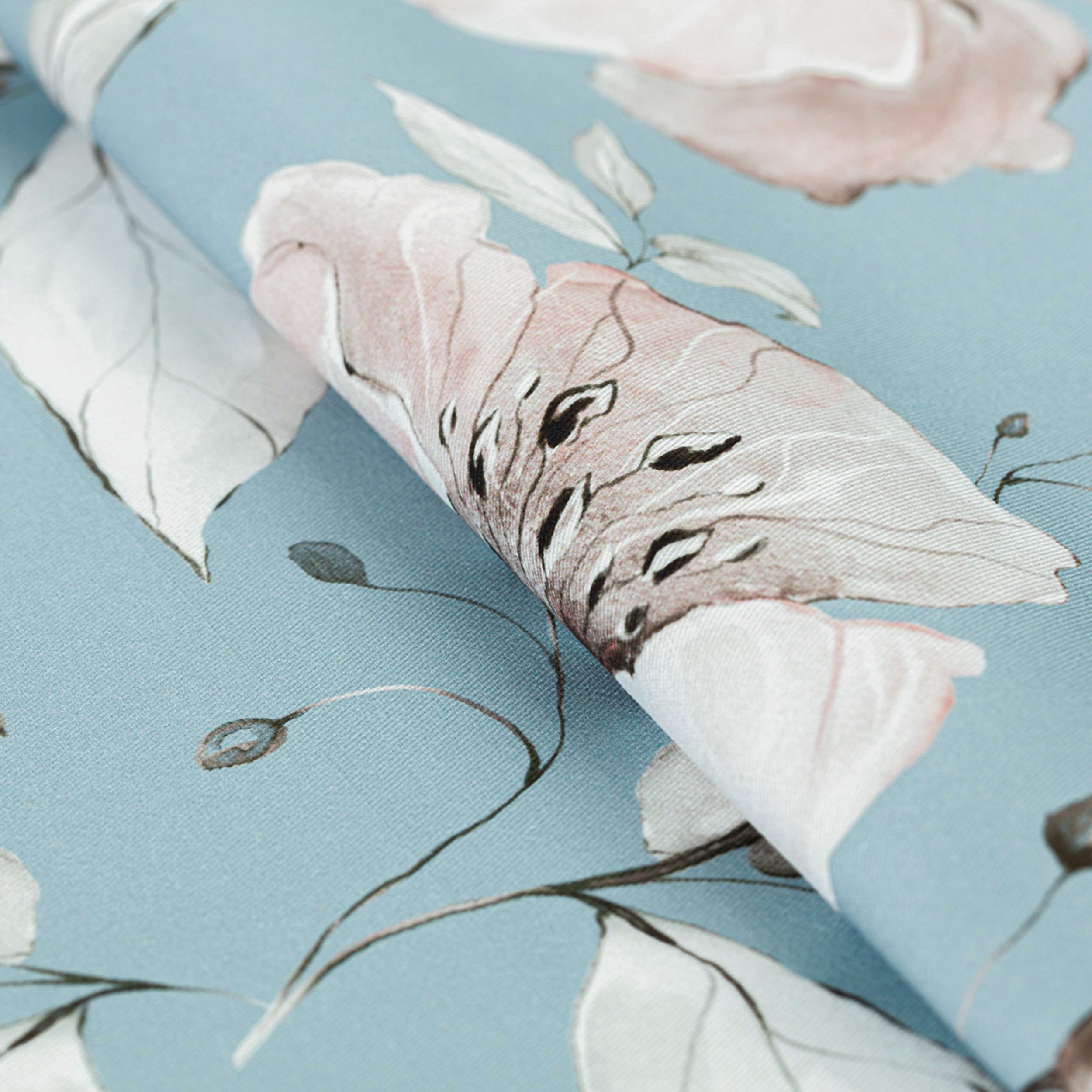 Magic Collection 500-18 fleurs roses sur fond bleu