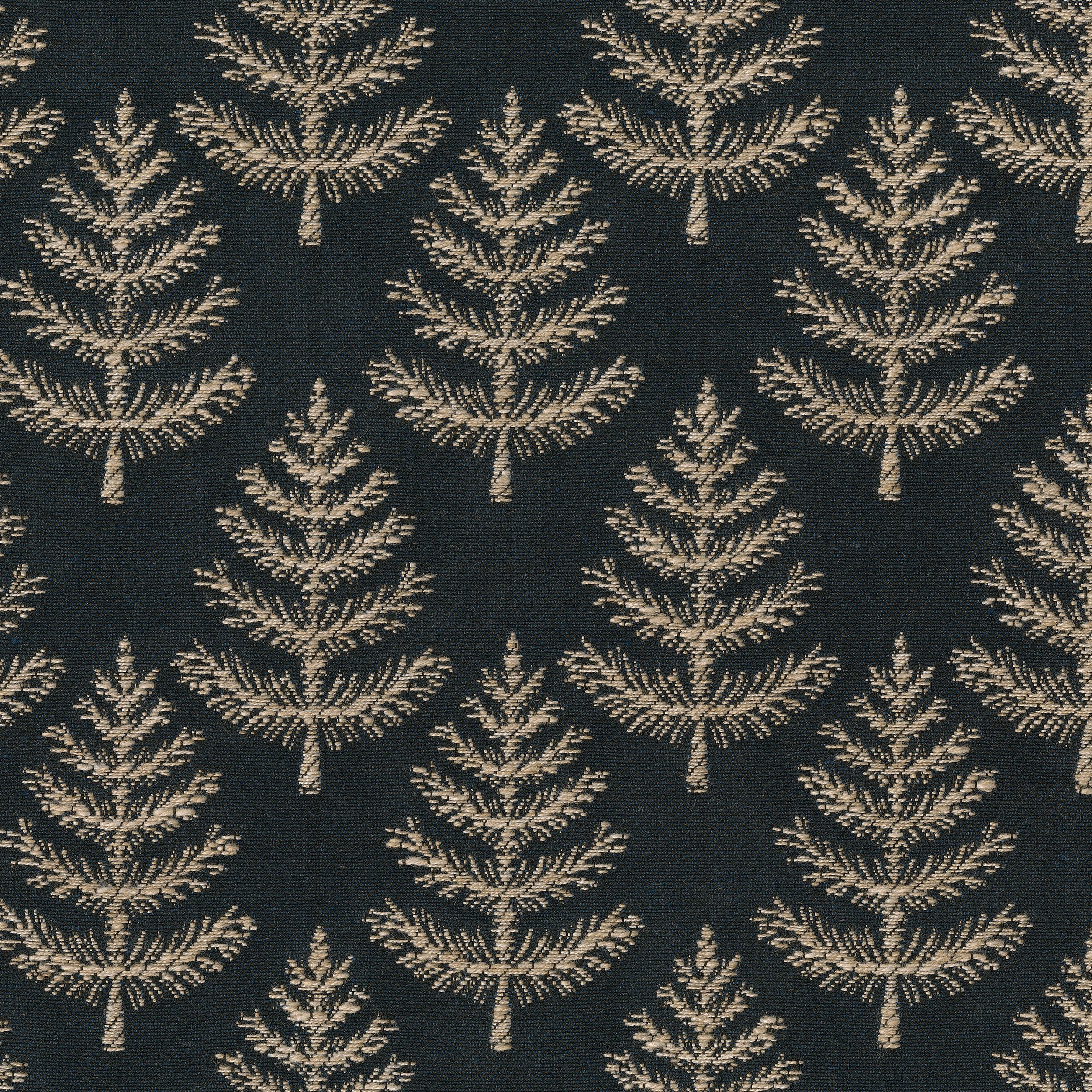 Christmas 629-54 sapins de noël beiges sur fond bleu marine foncé