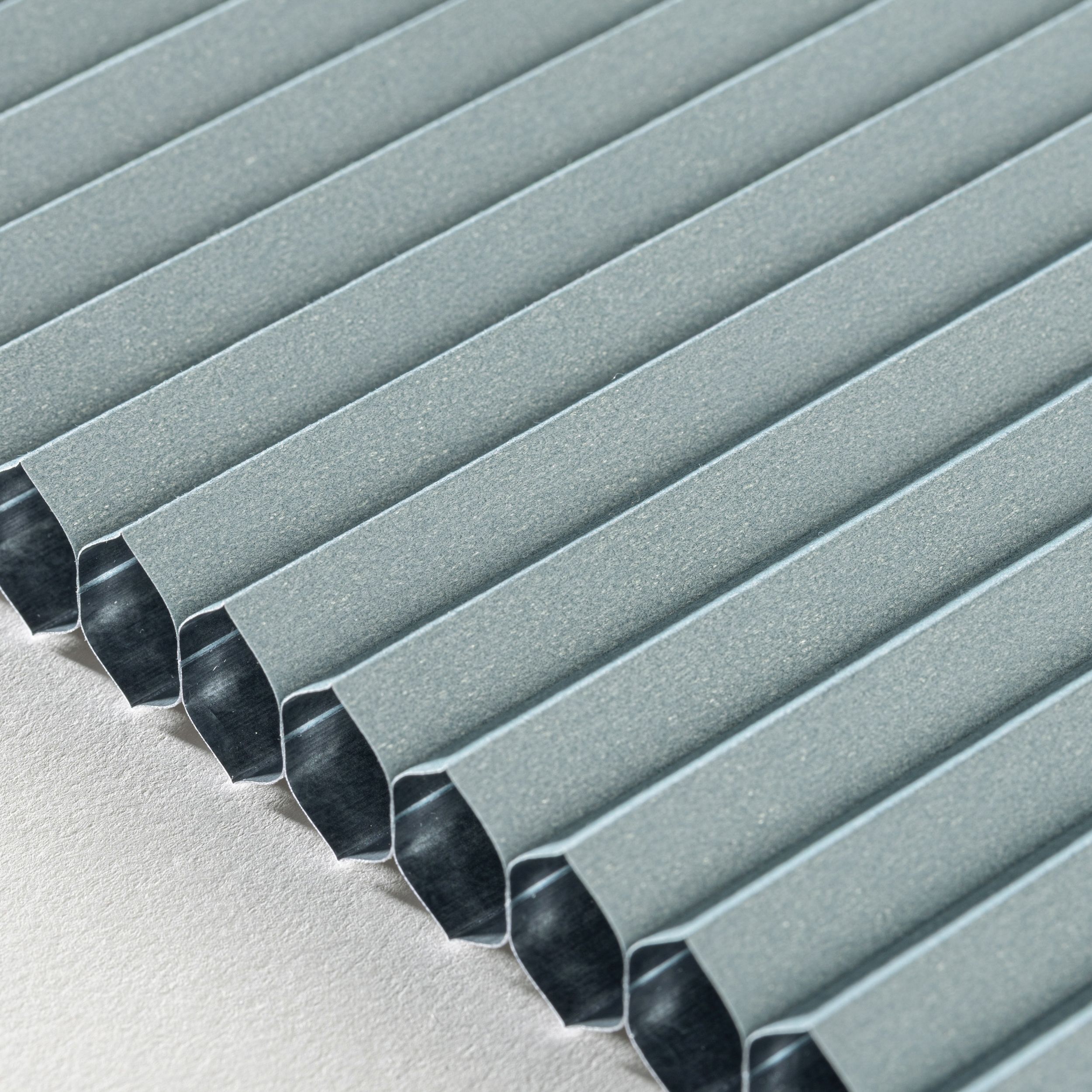 Blackout ALU – stores plissés Honeycomb HA-105 bleu-gris